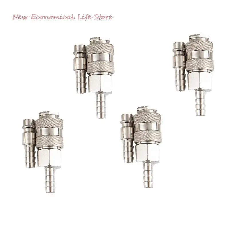 EU Type Socket+Plug Pneumatic Connector Hose Barb Coupler Adapter Air Compressor
