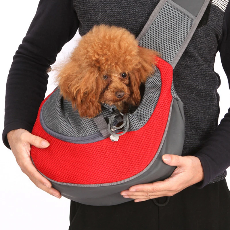 

Переноска для домашних животных, переносная сумка через плечо для кошек и собак, дышащий сетчатый ранец для путешествий на открытом воздухе...