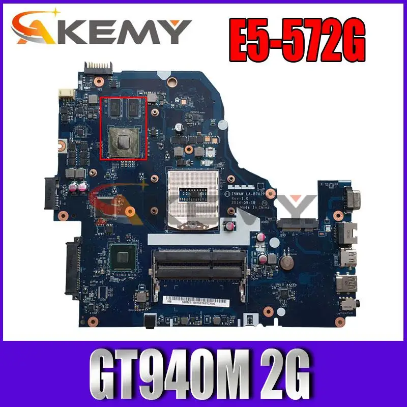 

NBMV211001 Motherboard for Acer Aspire E5-572G Z5WAW LA-B702P GT940M 2G