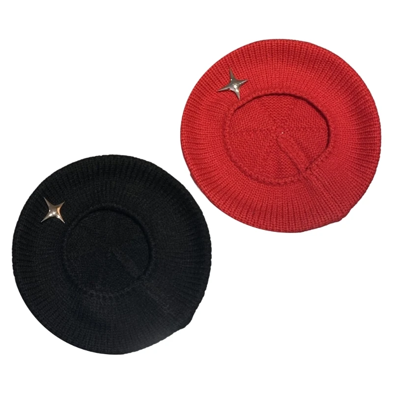 

MXMB французская шляпа берет со звездой, Женская сумасшедшая женская шляпа газетчика художника