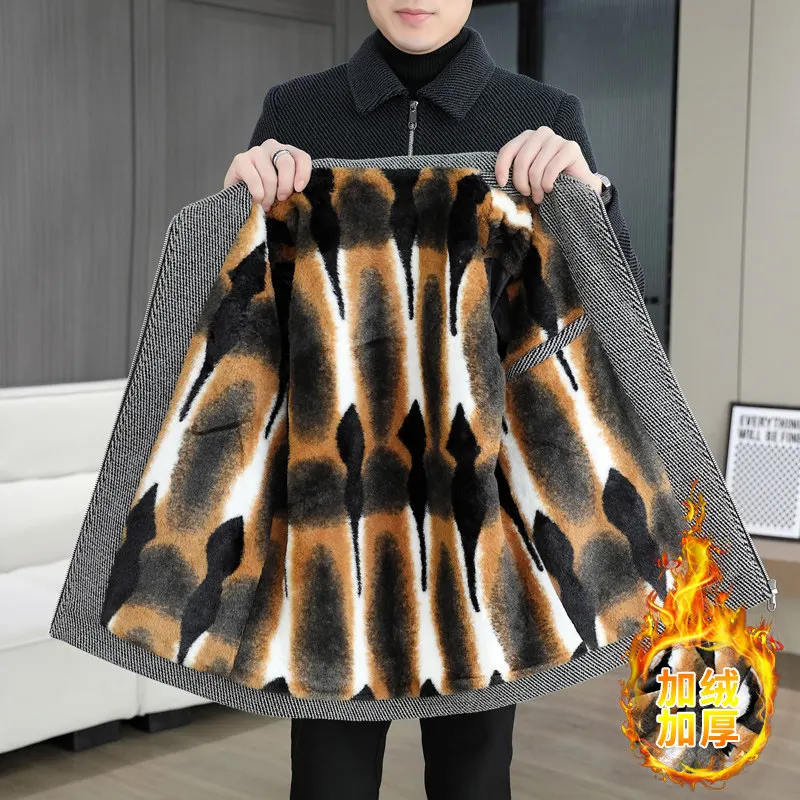 Осенняя повседневная мужская шерстяная куртка короткий корейский плащ 2024 новая