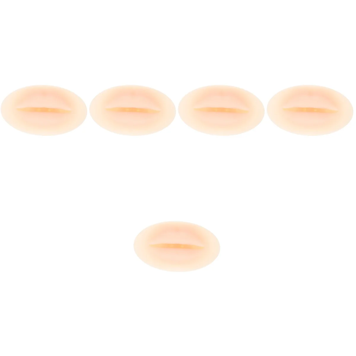 

5 Count Manikin Lip Mold Silicone Lips Fake Skin Tattoos Model Solid Silica Gel