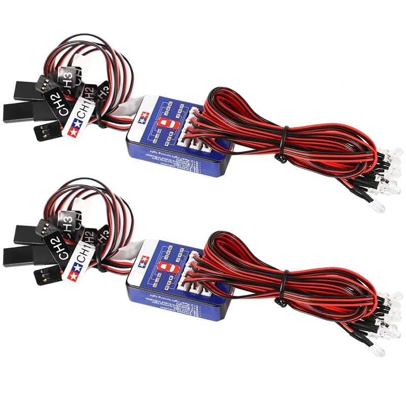 

2X 12 LED Lighting Kit Steering Brake Simulation Flash Light For 1/10 Scale Models RC Car Yokomo Tamiya HSP HPI AXIAL