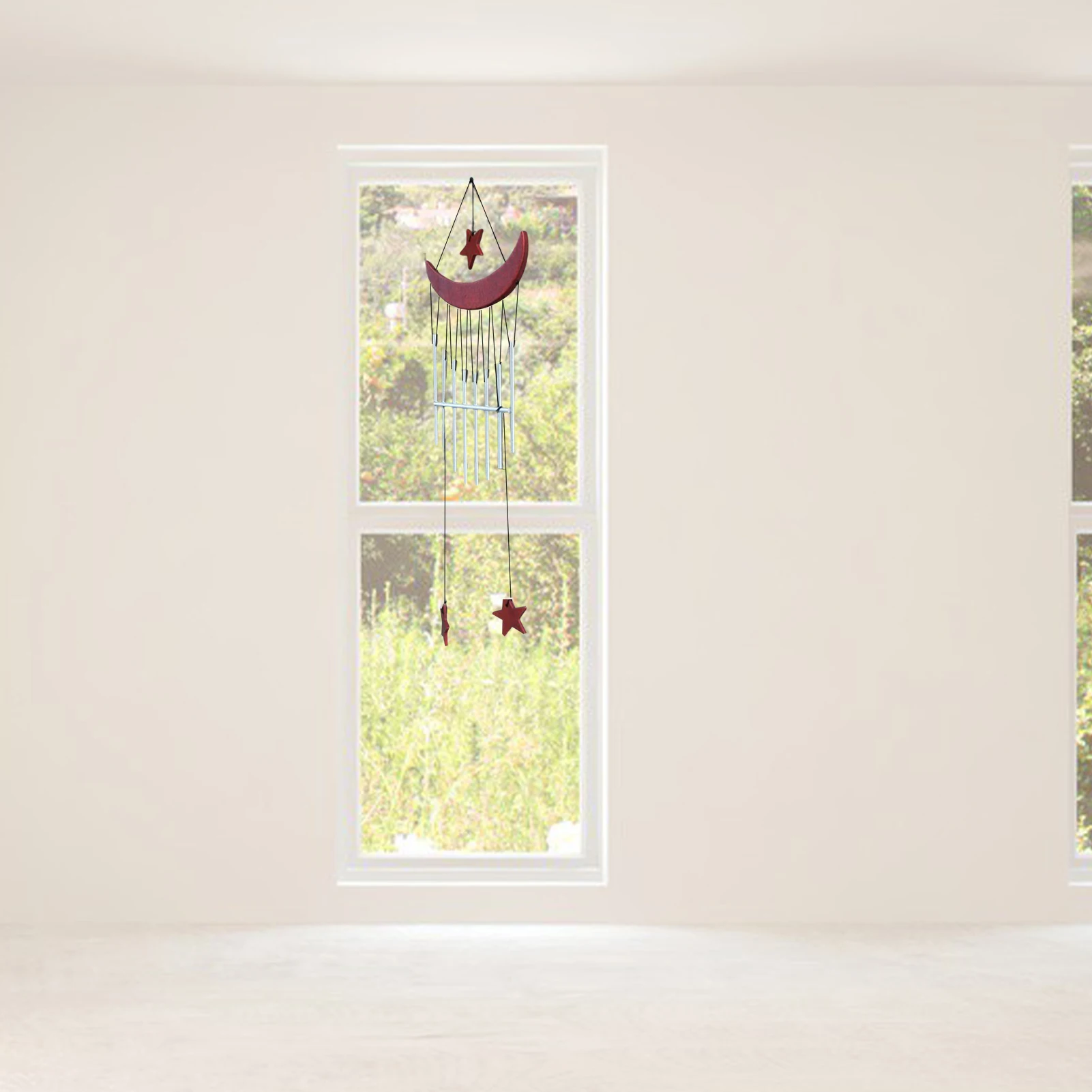 

Металлические ветряные колокольчики с 9 трубками, украшение для двери и окна, для стены, двери, окна