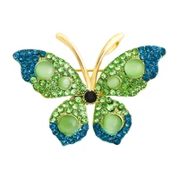 new fashion creative rhinestone butterfly brooches for women weddings party casual brooch pins gifts