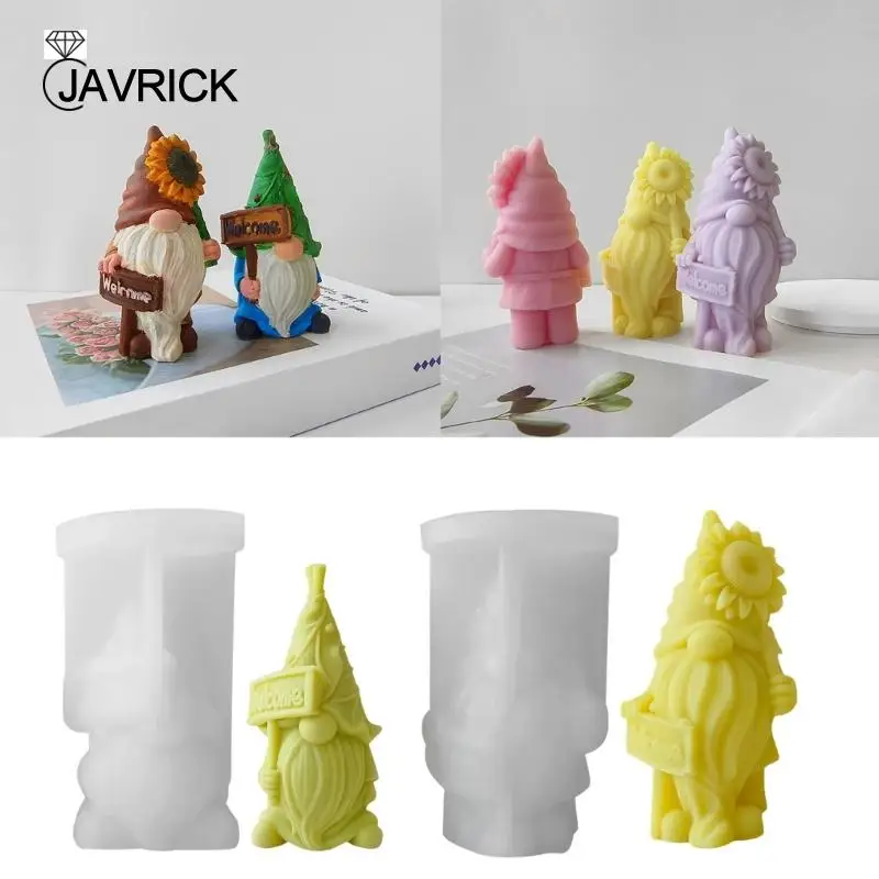 

3D Face-less Old Man Candle Silicone Mold Handmade Desktop Decor Gypsum Mould