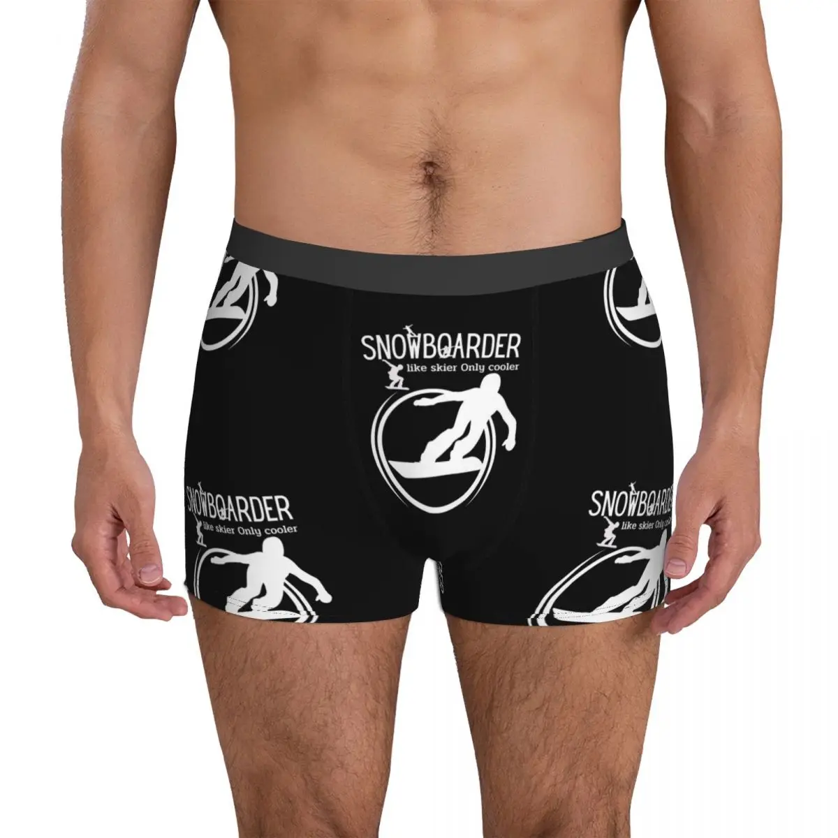 

Snowboard Minimalist Underwear snowboard sport Print Trunk High Quality Male Underpants Breathable Shorts Briefs Gift Idea