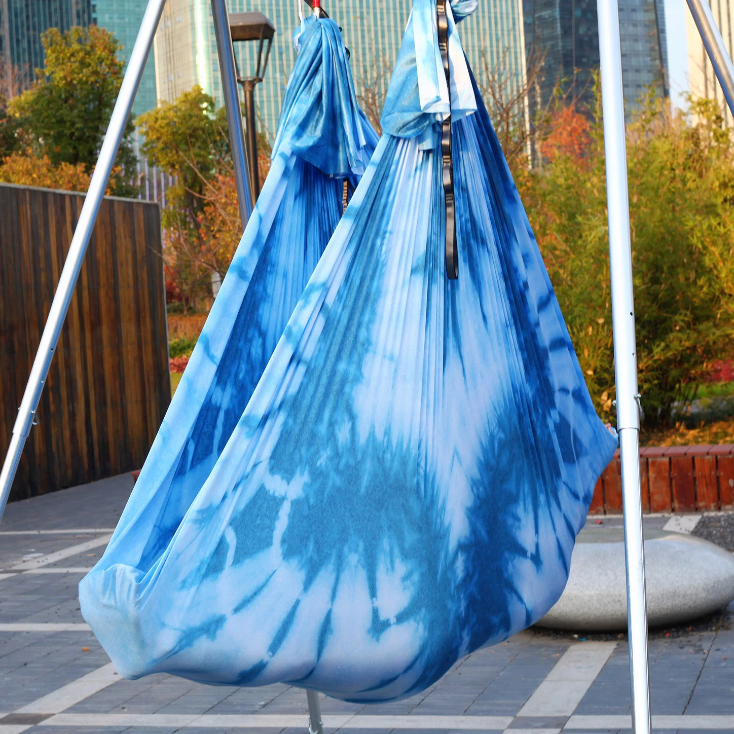 6-метровая ткань для воздушного гамака йоги: красочная шелковая премиум-класса