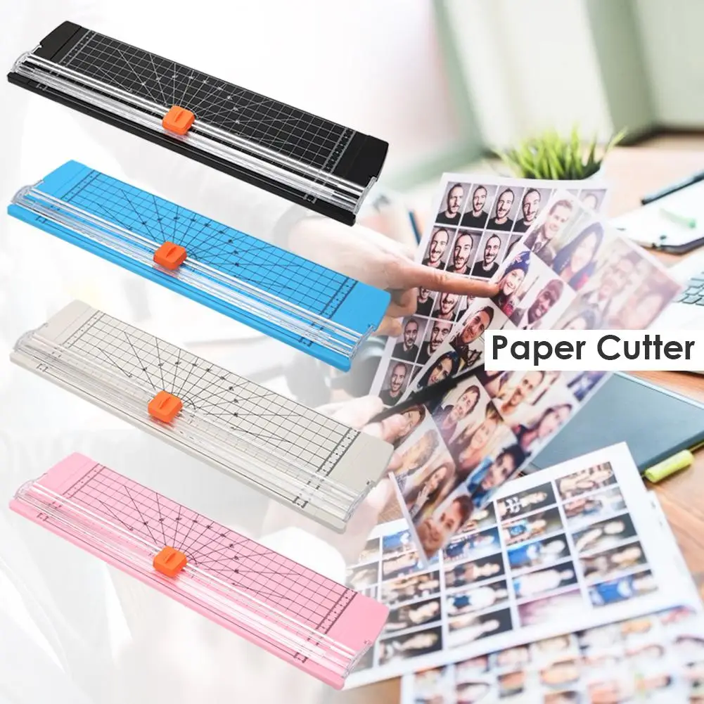 

Plastic Base Paper Cutter with Scale Paper Guillotine Cutting Machine Paper Trimmer Blades Office Home Art Crafts Tools