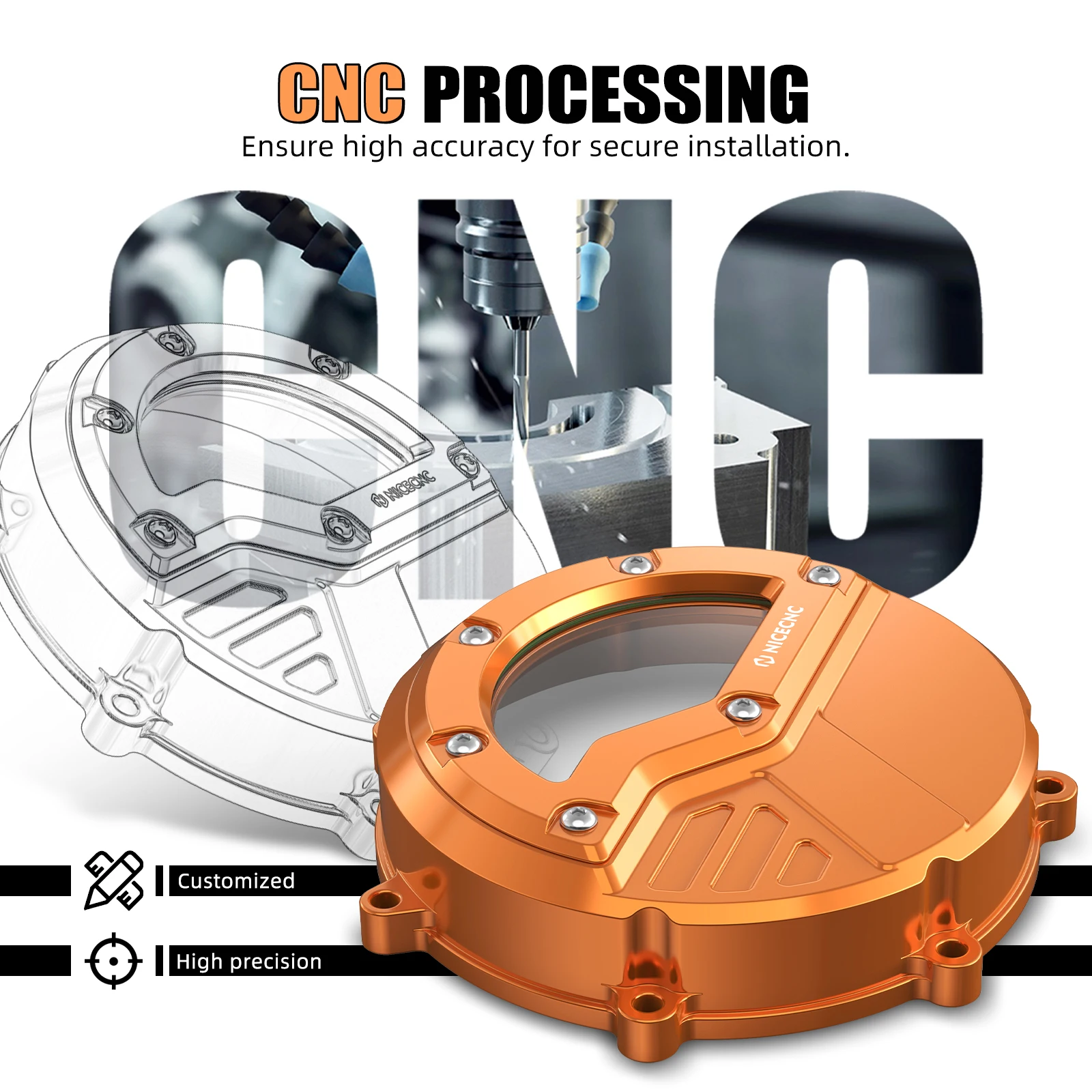 Прозрачная крышка сцепления NICECNC для KTM 950 Adventure/S Super Enduro R 990 Supermoto T Adventure S Duke