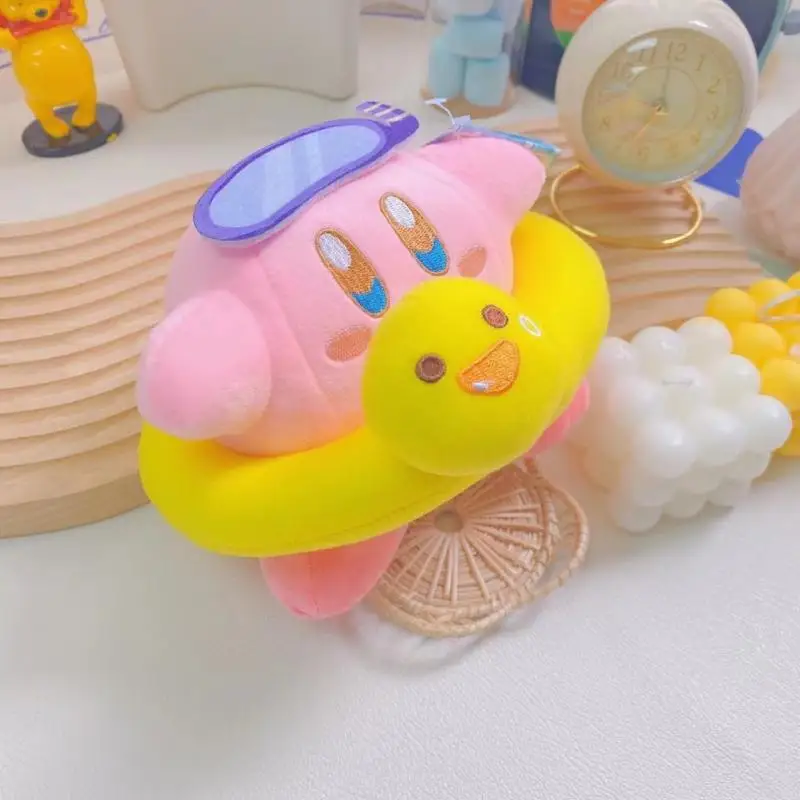 

Anime Cartoon Pink Kirby Summer Style Dividing Swim Ring Soft Stuffed Plush Toys Kawaii Decoration Kid's Accompany Dolls Gifts