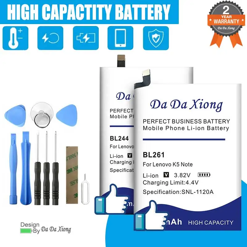 

Original New Battery for Lenovo Tab 7.0 ZUK Z2 pro Vibe P1 S5 Tablet M10 K520 K520T TAB 4 8 10 10 REL 10 PLUS TB-X304L X304F