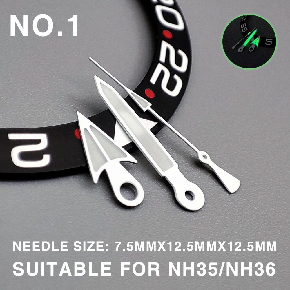 Watch Accessories NH35 Watch Hands Glow /Seahorse/ Watch Hands Suitable for NH35 NH36 Movement