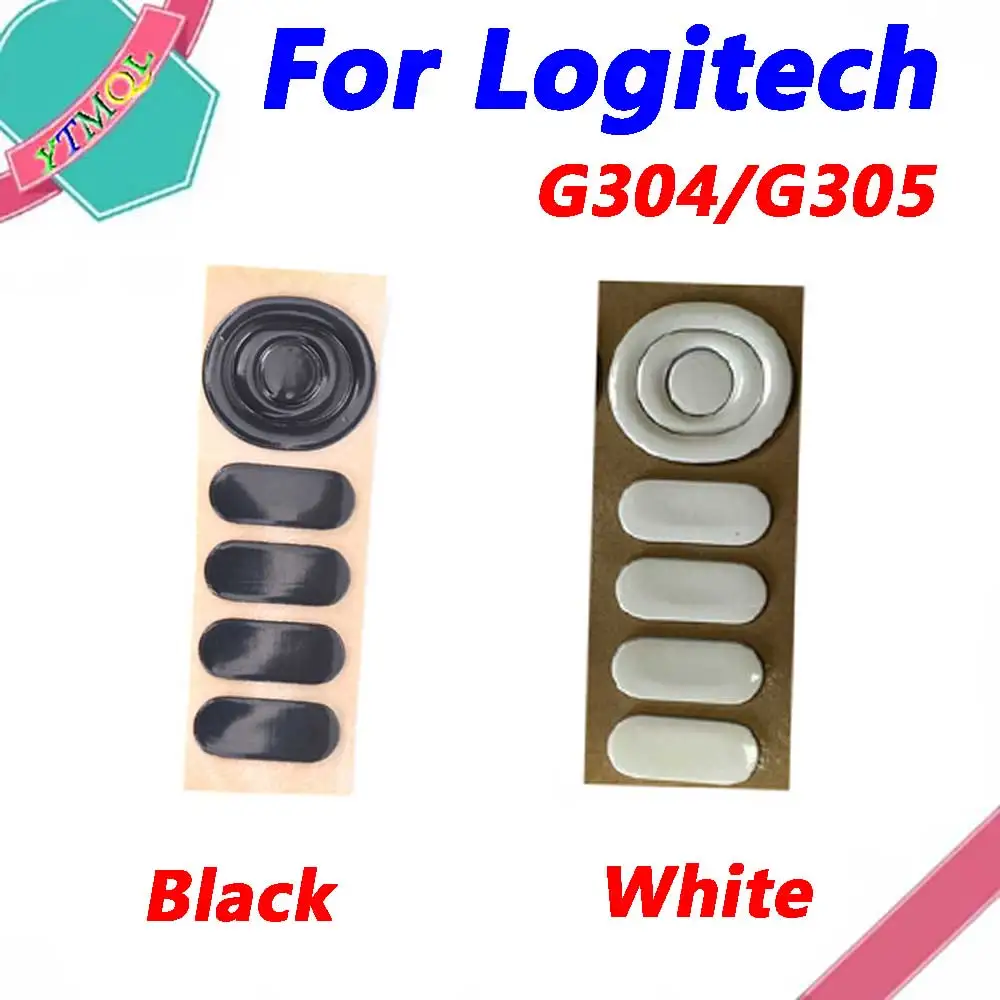 

Hot sale 5set Mouse Feet Skates Pads For Logitech G304/G305 wireless Mouse White Black Anti skid sticker replacement Connector
