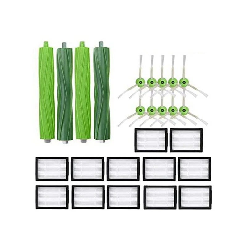 

Replacement Parts Kit Compatible Fit For Irobot Roomba E5 E6 E7 I7 I7 I3 I6 I8 +Plus I&E Series Brushes HEPA Filters