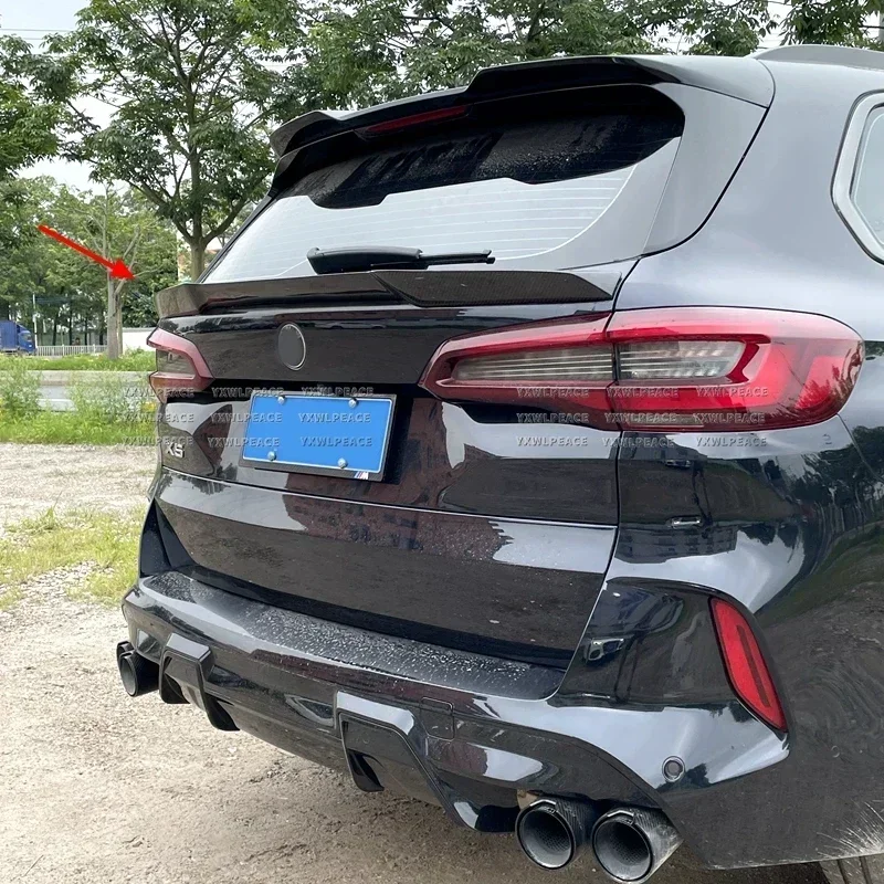 Для BMW G05 F95 X5M 2019 -2023 натуральное углеродное волокно/кузнечный Карбон заднее крыло