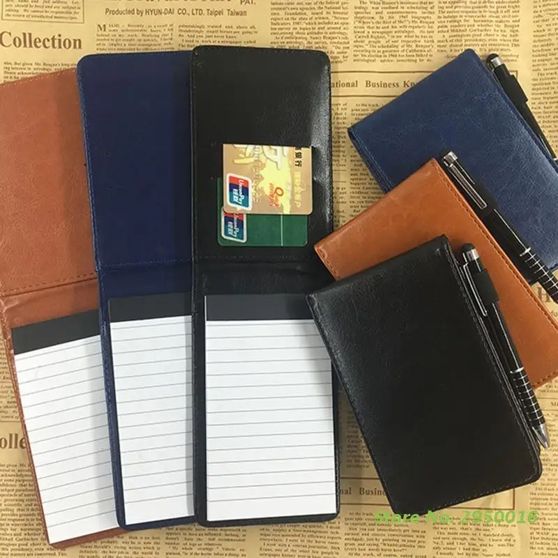 

A7 Journal Notebook PU Leather Cover Memo Notepad with Stylus Pen Multi Function 50 Lined Paper for Office Working Study