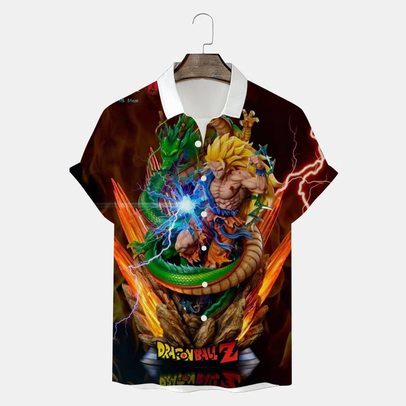 

Latest Dragon Ball Anime Character - Son Goku Same Shirt Beach Summer Men's Shirt 3D Printing Oversized High Quality Quick Dry