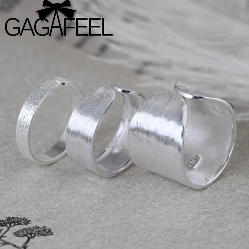 

GAGAFEEL матовое кольцо ручной работы серия Мори женское регулируемое Открытое кольцо из стерлингового серебра 925 пробы свадебное ювелирное из...