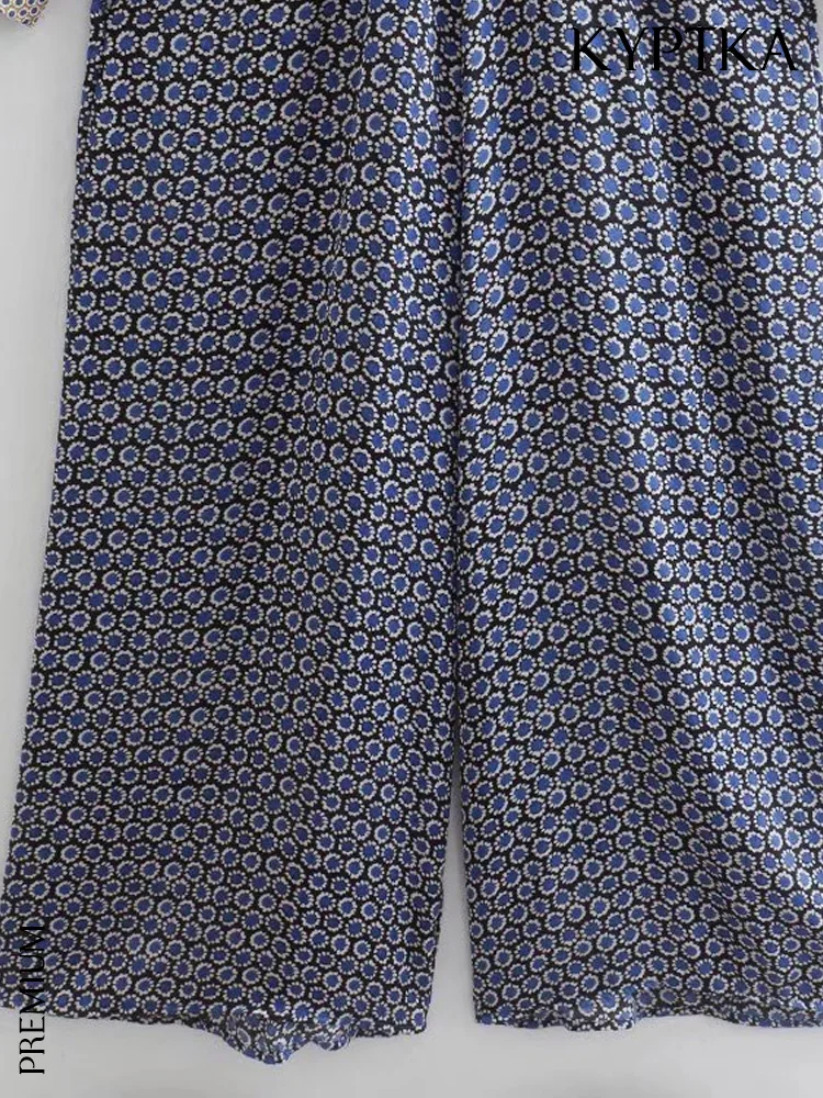 Женские Свободные Комбинезоны KYPTKA белые винтажные комбинезоны с геометрическим