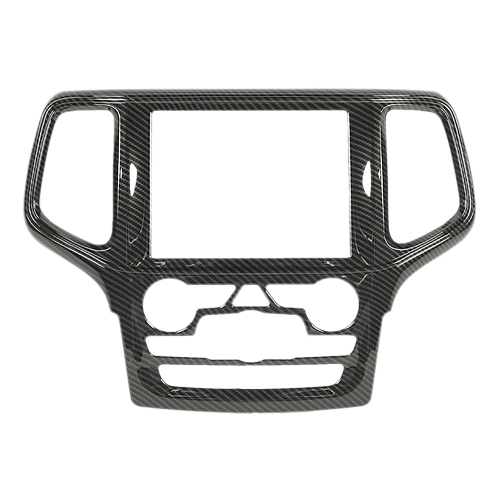 

Автомобильная центральная консоль из углеродного волокна для навигации на приборной панели, A/C Выходная крышка, отделочная панель для Jeep ...