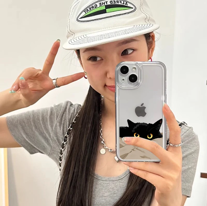 Фото Черный кот, забавная пара, модный чехол для телефона для Redmi 12 13C 14C 15C 5G 13 14 для Xiaomi Redmi Note 14 13 12 11 10 Pro 4G Fundas №5