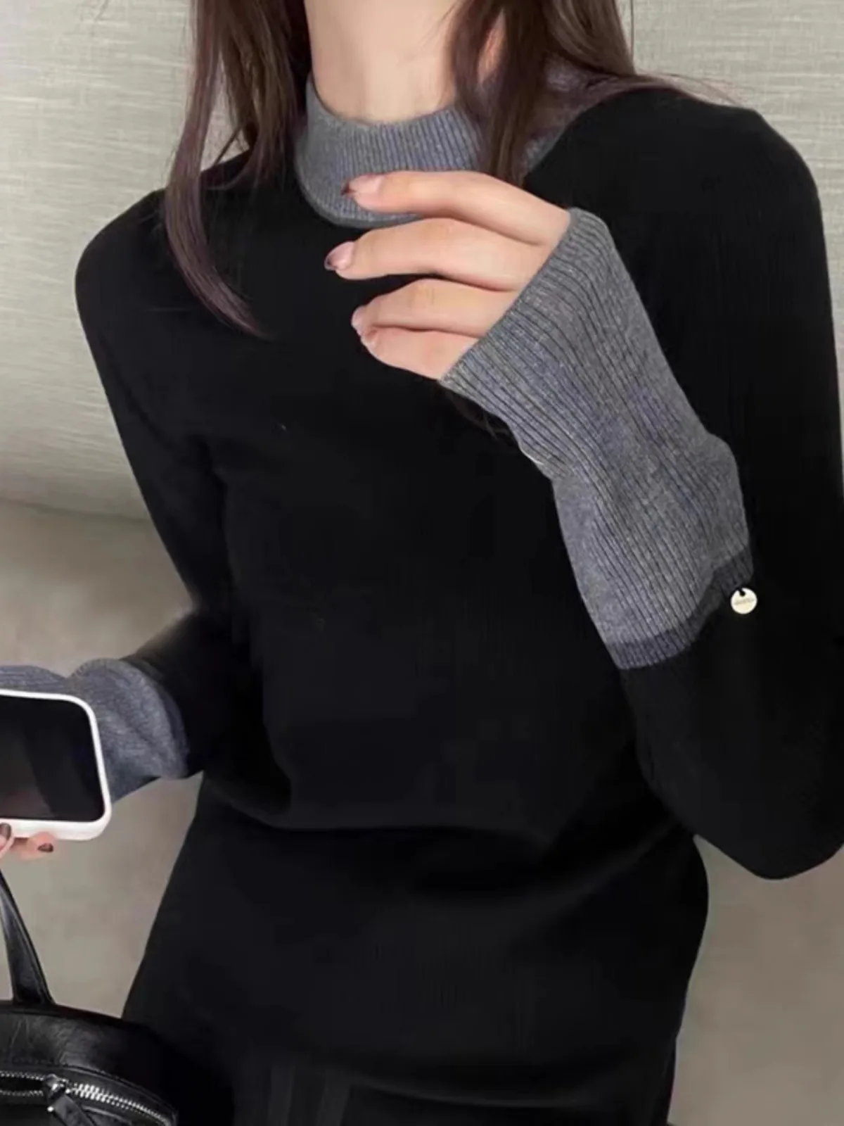 Женский шерстяной трикотаж Европейская мода Осень-зима женская маленькая