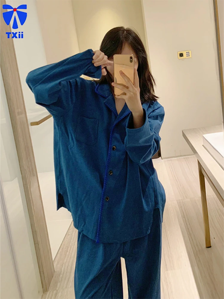 TXii Простая и изысканная немецкая бархатная пижама для женщин удобная толстая