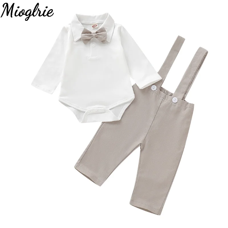 

0-24 Month Newborn Baby Boy Set Clothes 3Pcs Occupation Costume for Kids Gentleman Long Sleeve Suit Toddler Boy Outfits 2022 New