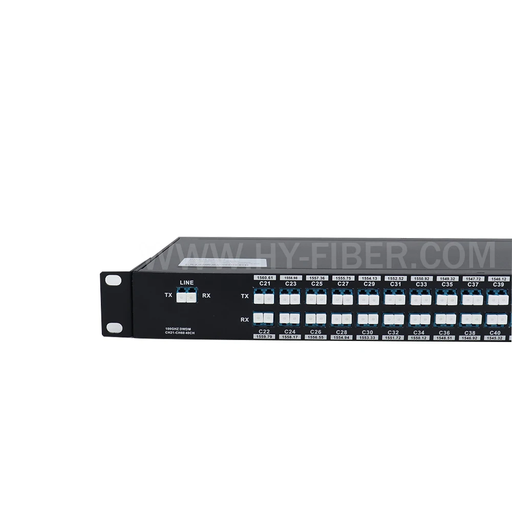 10G SFP+ 40-канальный двойной оптоволоконный монтаж Mux и Demux DWDM AWG для стойки