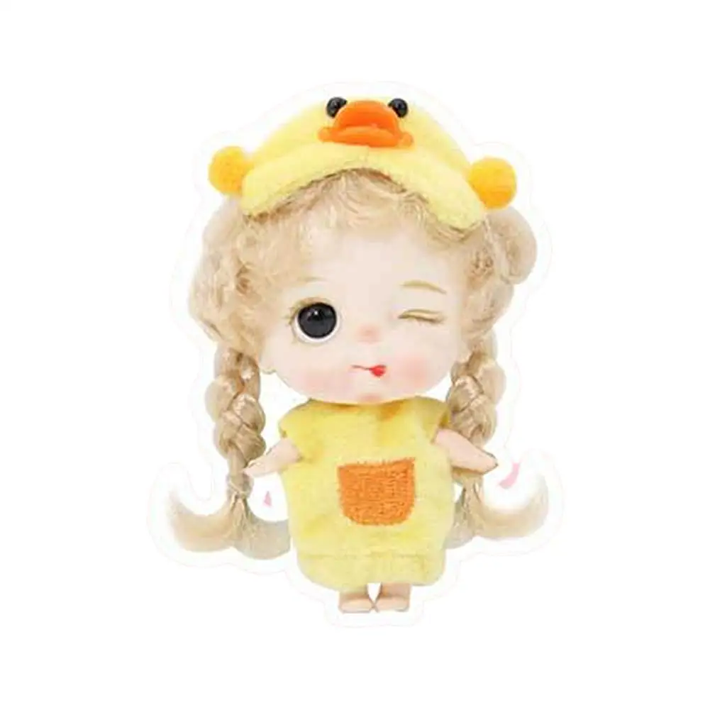 Мини-плюшевая кукла-брелок для девочек игрушки кукольное платье с милой пижамой