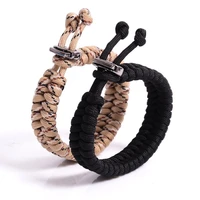 outdoor adjustable bracelet camping survival 7 cores parachute rope bracelet mens sports parachute rope bracelet