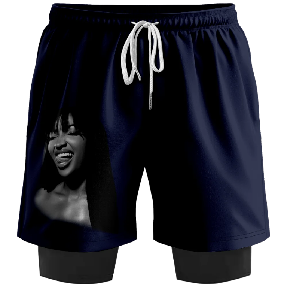 Shenseea Vintage Never Gets Late Here Tour Merch Поддельные две шорты Новые мужские брюки с коротким