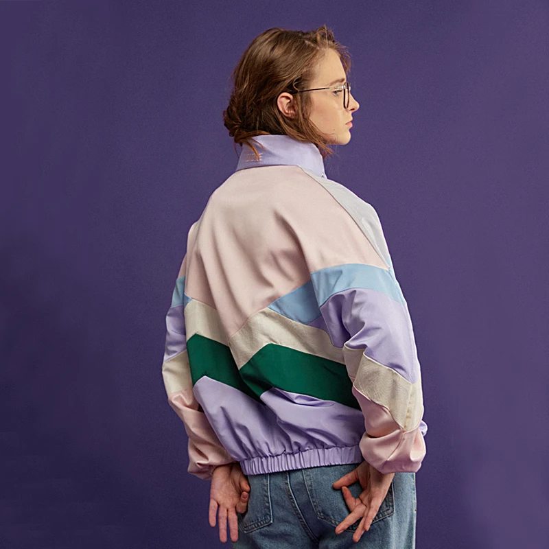 Весенние оригинальные нишевые женские базовые куртки с цветными блоками