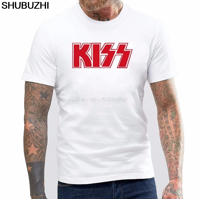 Kiss Heavy Metal Hard Rock Хип-хоп Мужская Футболка Мода 2016 Новая хлопковая Camisetas Hombre евро
