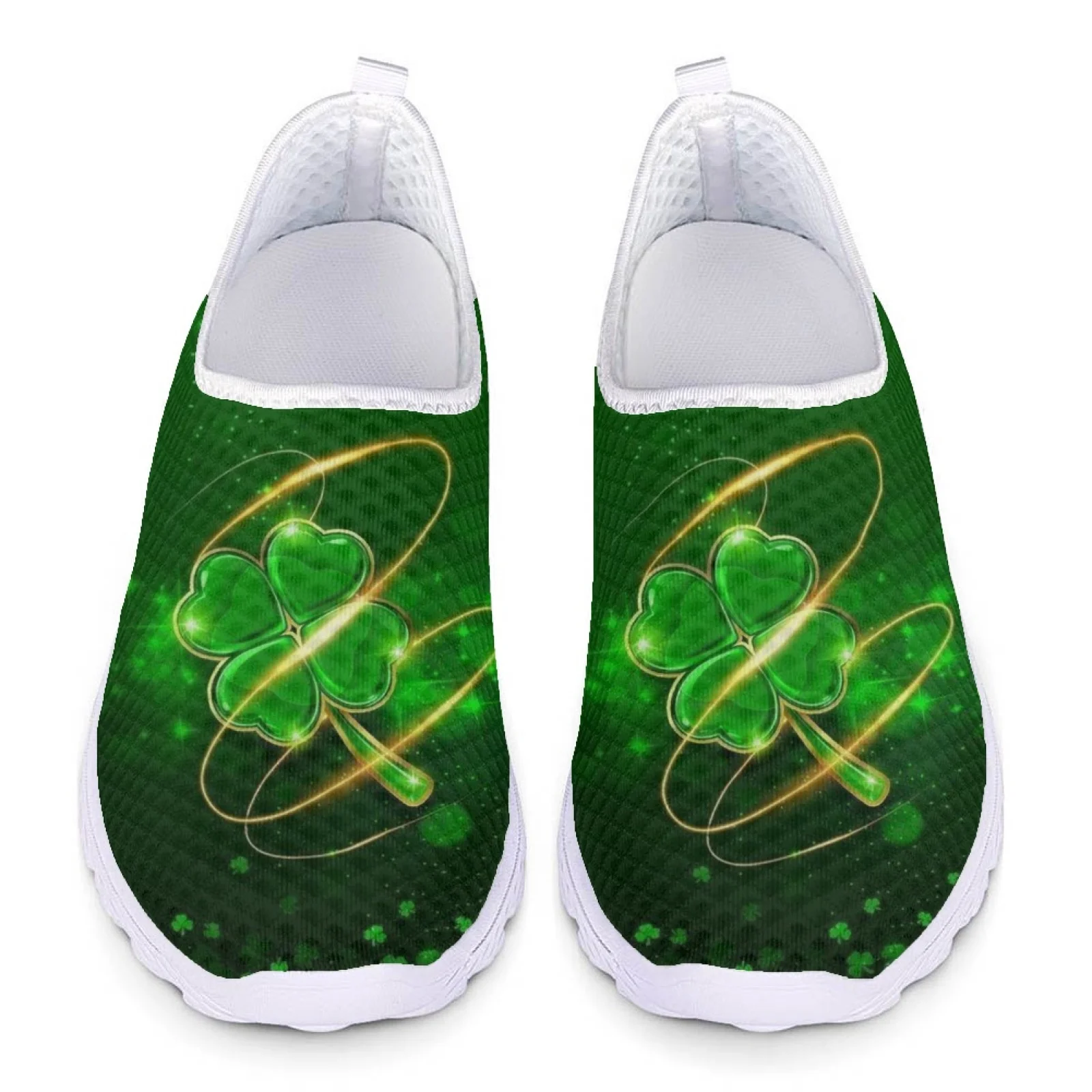 

INSTANTARTS новый дизайн зеленый Клевер удобная домашняя обувь популярная версия на День Святого Патрика летняя дышащая обувь