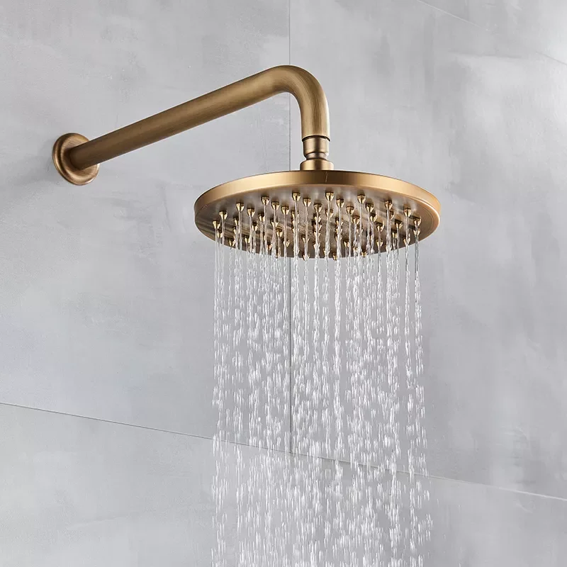 

Antique Brass Concealed Shower Facuet Rainfall Shower Single Dual Handles Mixer Tap Hot Cold Water Mixer Tap Bath Shower