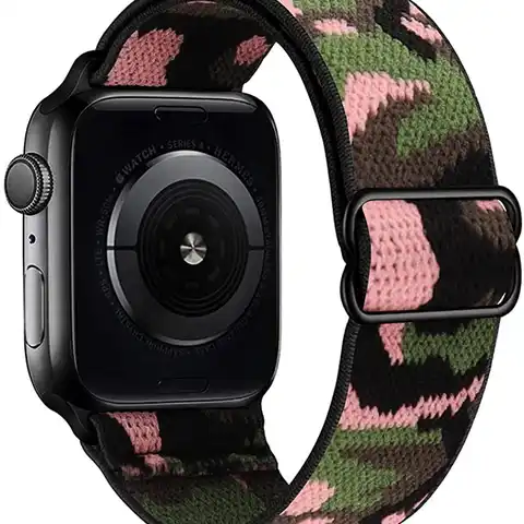 Ремешок нейлоновый для Apple Watch Band 44 мм 40 мм 45 мм 41 мм 42 мм 38 мм 45 мм, эластичный плетеный соло-браслет для iWatch Series 3 5 SE 6 7