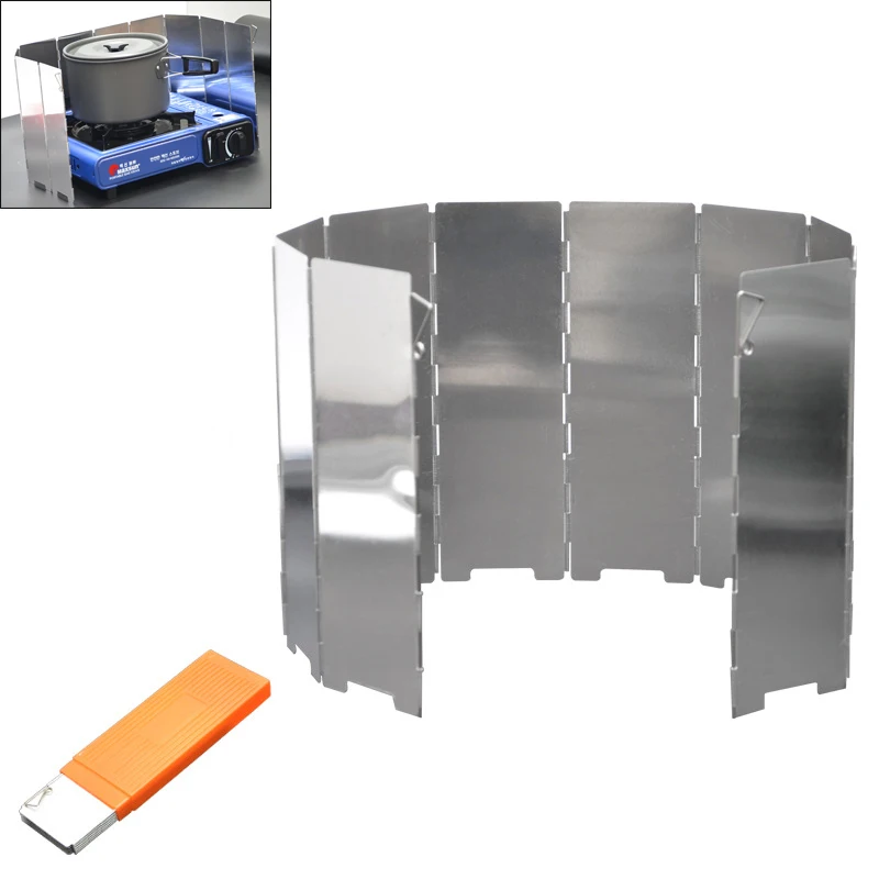 

8/10 тарелок портативный ветрозащитный экран для плиты складной наружный экран для пикника Аксессуары для посуды