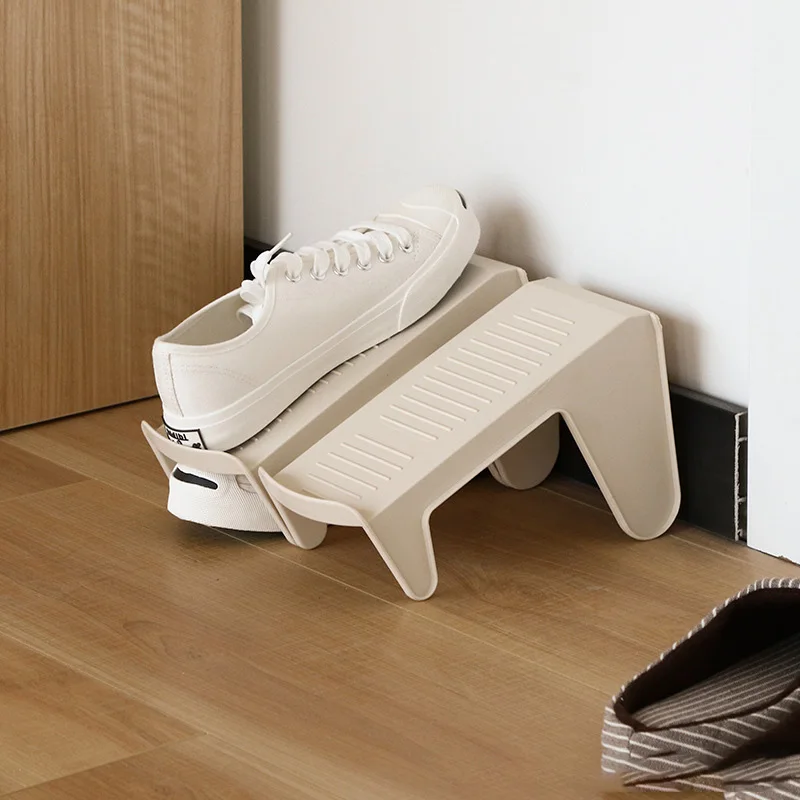 Стеллаж хранение обуви двухслойный кронштейн для шкаф общежития отделочная