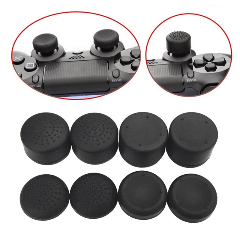 

2023 New 8pcs Enhanced Silicone Analog Controller Thumb Stick Grip Cap Skin Cover for PlayStation 4 PS4 Controller PS4 Slim PRO