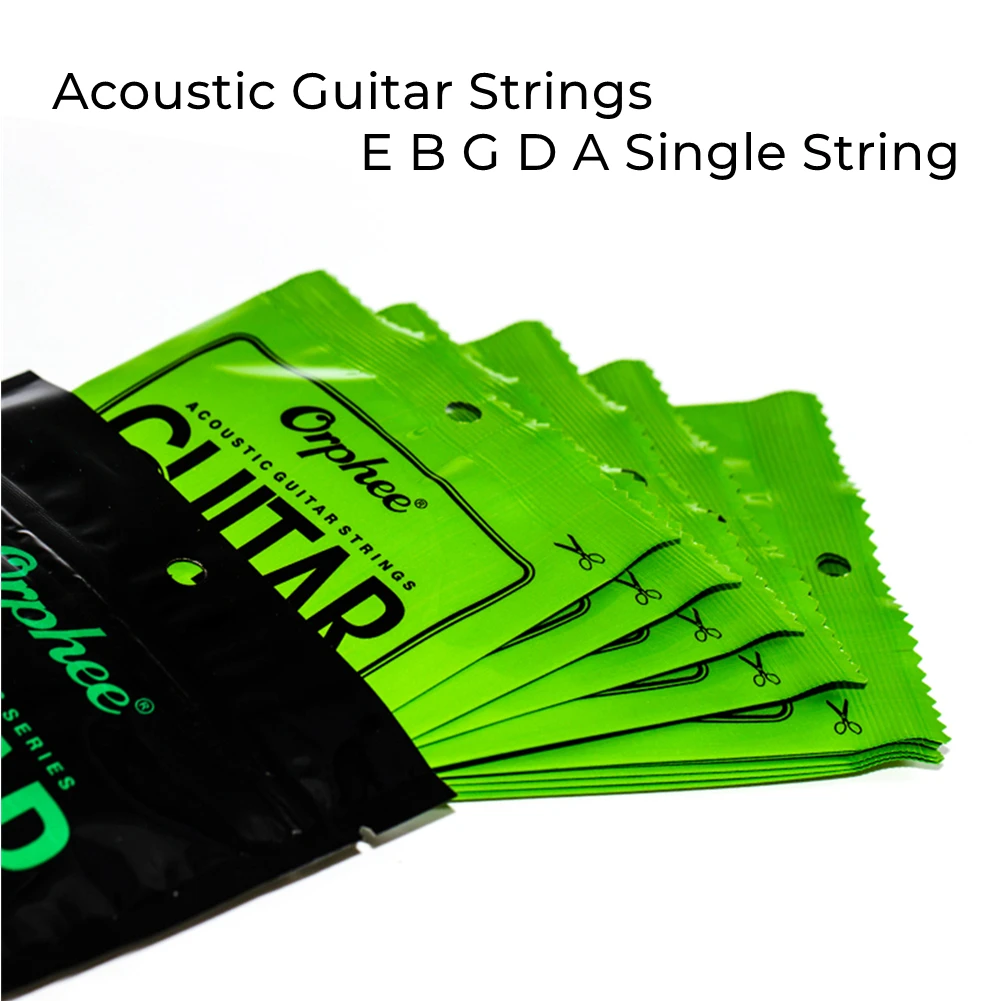 

1pc Acoustic Guitar Strings Folk Single String EBGDA Gauge 010 014 023 030 039 047 Guitar Parts And Accessories