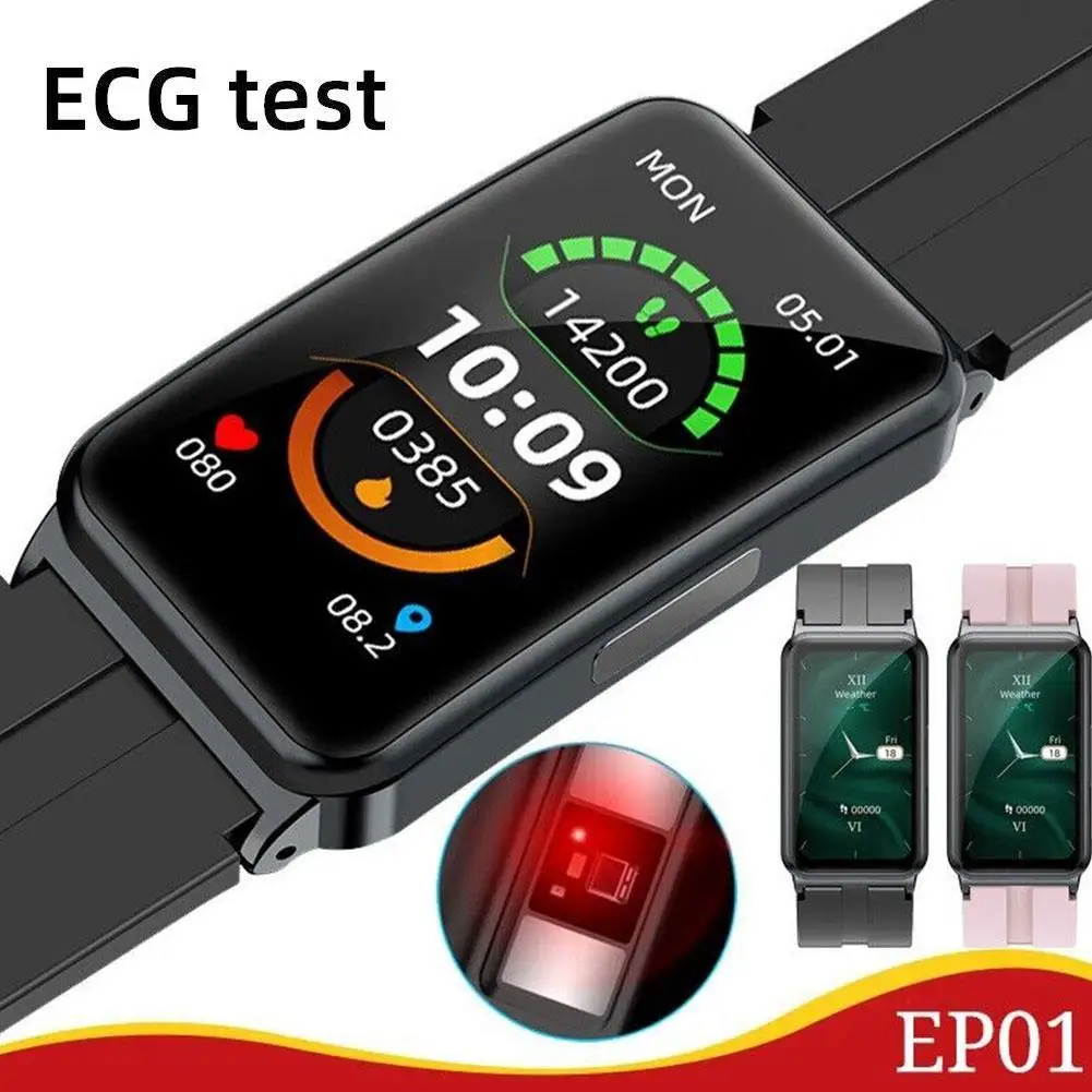 

EP01 Blood Glucose Sugar Smart Watch ECG PPG HRV Heart Rate Temperature 1.47" HD Waterproof Smart Bracelet Band Fitness Tracker