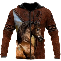 drop shipping autumn hoodies beautiful horse 3d printed mens sweatshirt unisex streetwear zipper pullover casual jacket 56