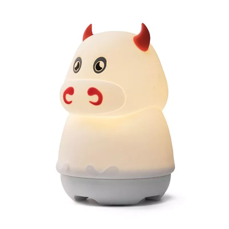 

Lovely Cow Night Light Creative Tap-control Nightlight Colorful Atmosphere Lamp