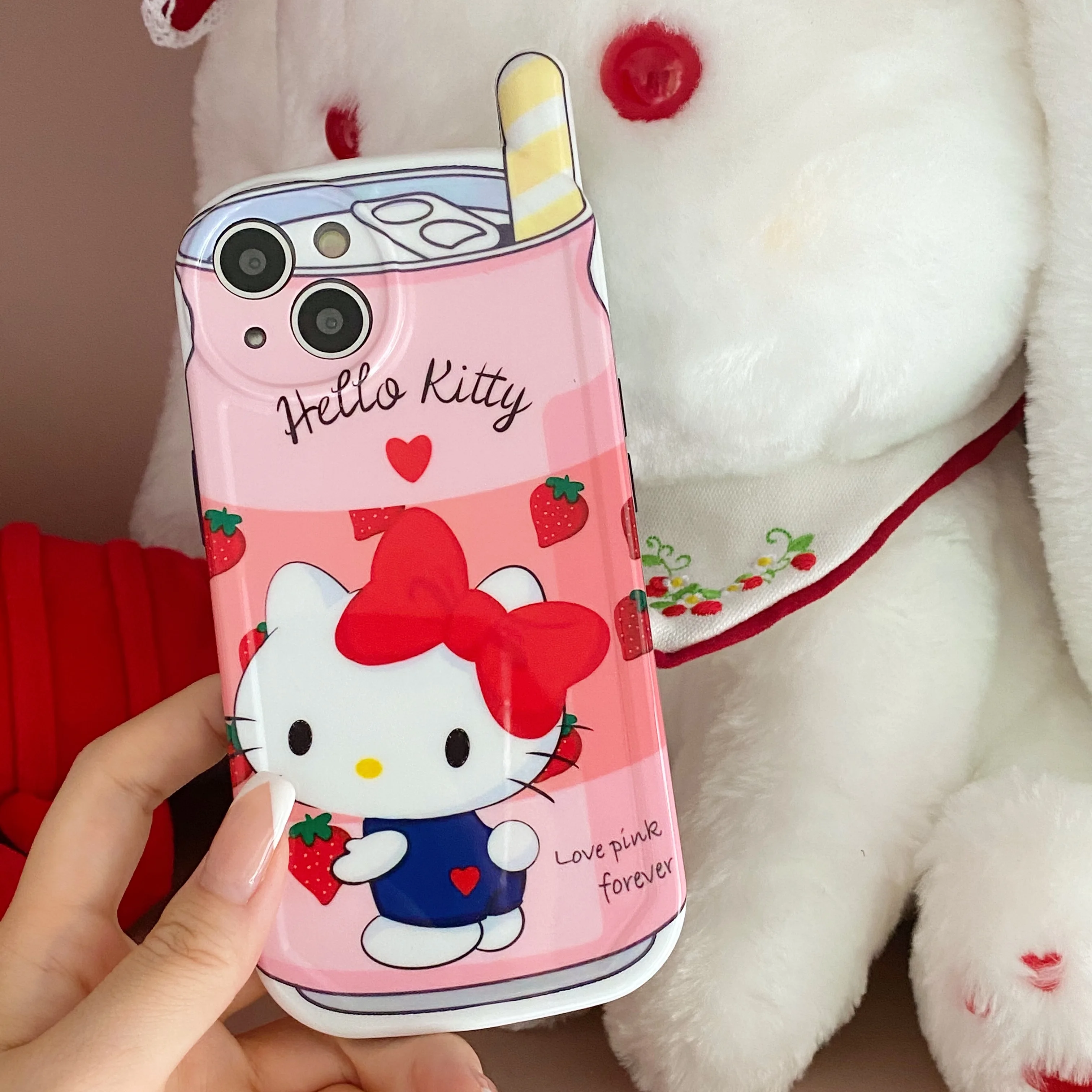 

Милый Классический чехол Hello Kitty в стиле ретро для телефона с антенной для Iphone 11 12 13 Pro Max X Xs Xr 7 8 Plus противоударный защитный чехол