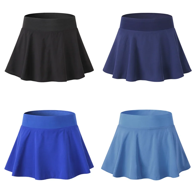 Women's Tennis Culottes Cheerleaders Skorts Running Athletic Sports Shorts Skirt Yoga Training Outdoor Lining Girl Anti Exposure