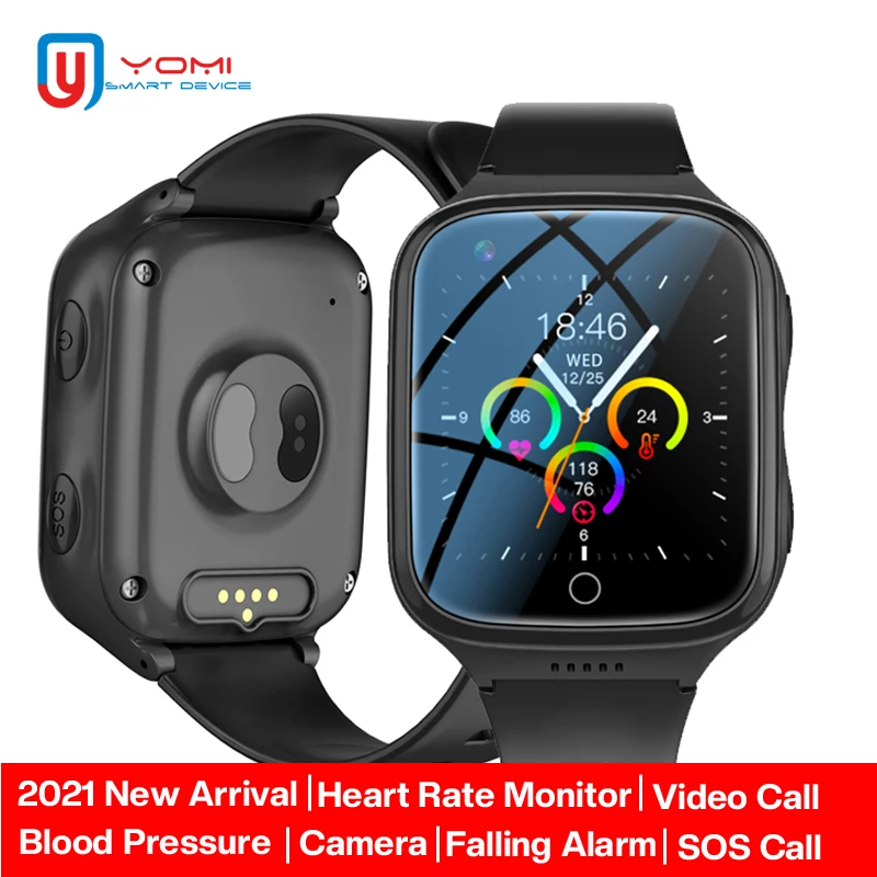 

Waterproof Smart Watch Elder 4G Smartwatch Heart Rate Blood Pressure 1000mAh Battery SOS Voice Video Call Android Tracker Watch
