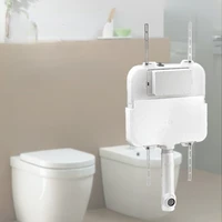 Wall mounted concealed cistern for floor standing install toilet with powerful dual flush push button panels