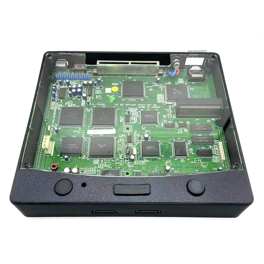 Фото Новый оригинальный дизайн: прозрачная игровая консоль DIY SS Diskless Host SAROO Card Loader для игр Saturn (эксклюзив) №1